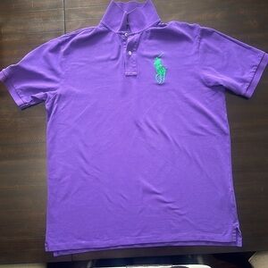 Men’s POLO Ralph Lauren Big Pony Purple/ Green Size XLT - Gently used condition